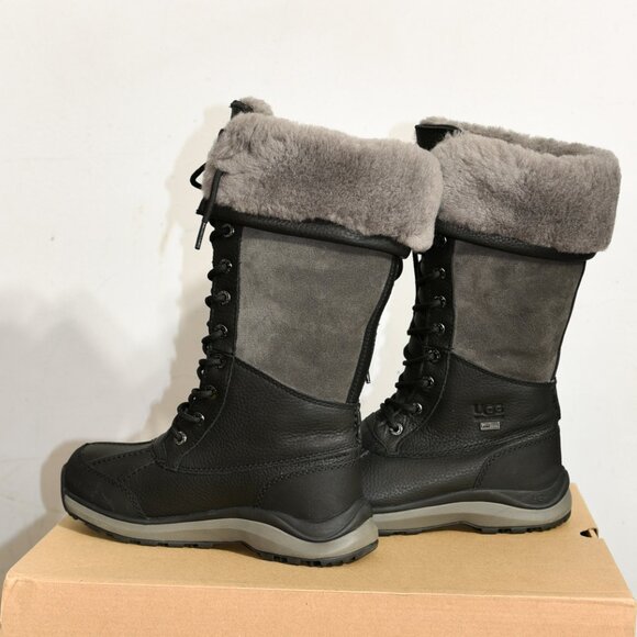 Black/Gray UGG Ladies' Adirondack Tall Boot III - Picture 3 of 14